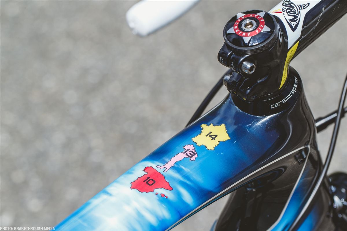 Nibali's three Grand Tour wins are celebrated