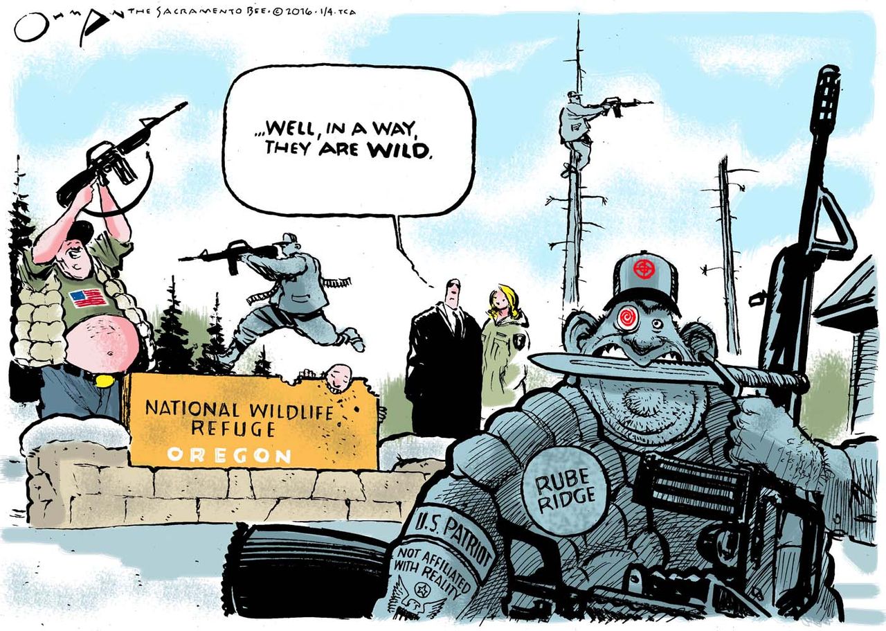 Editorial cartoon U.S. Oregon Wildlife