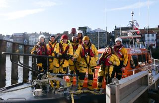 Matt with the Whitby RNLI crew.