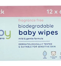 Boots Baby Fragrance Free Biodegradable soft baby wipes (12x64 pack) - £8 | Boots