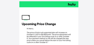 Hulu price hike