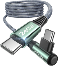 AINOPE 240W 90-Degree USB C to USB C Cable: $12.99 $8.99 at Amazon