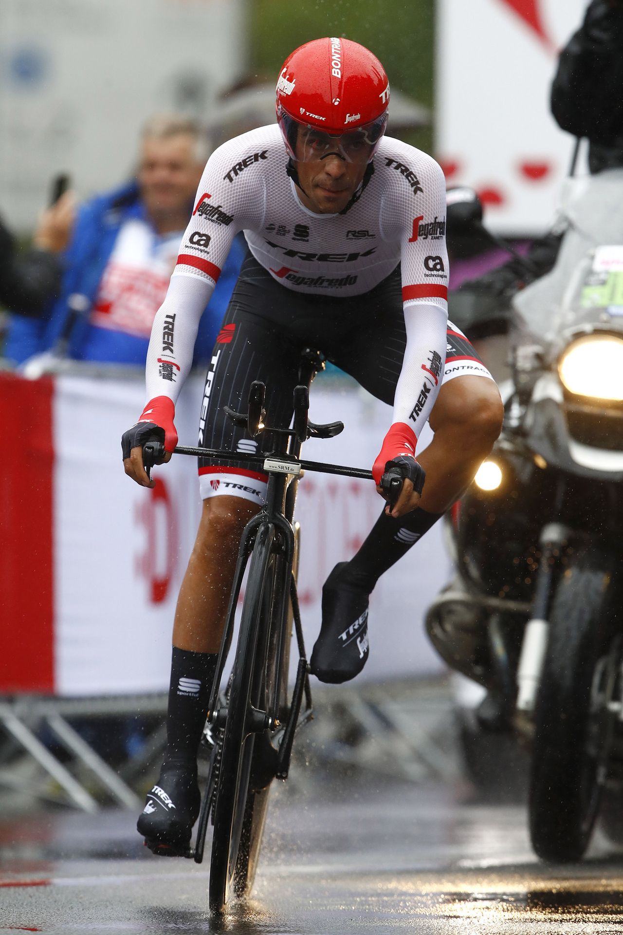 Alberto Contador finishes the first stage of the 2017 Tour de France.