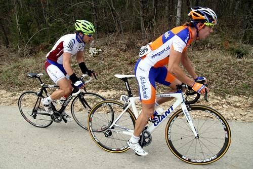 Florenz Knauer (Seven Stones) and Melvin Boskamp (Rabobank Continental).