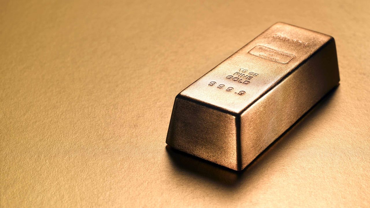 gold bar with gold background