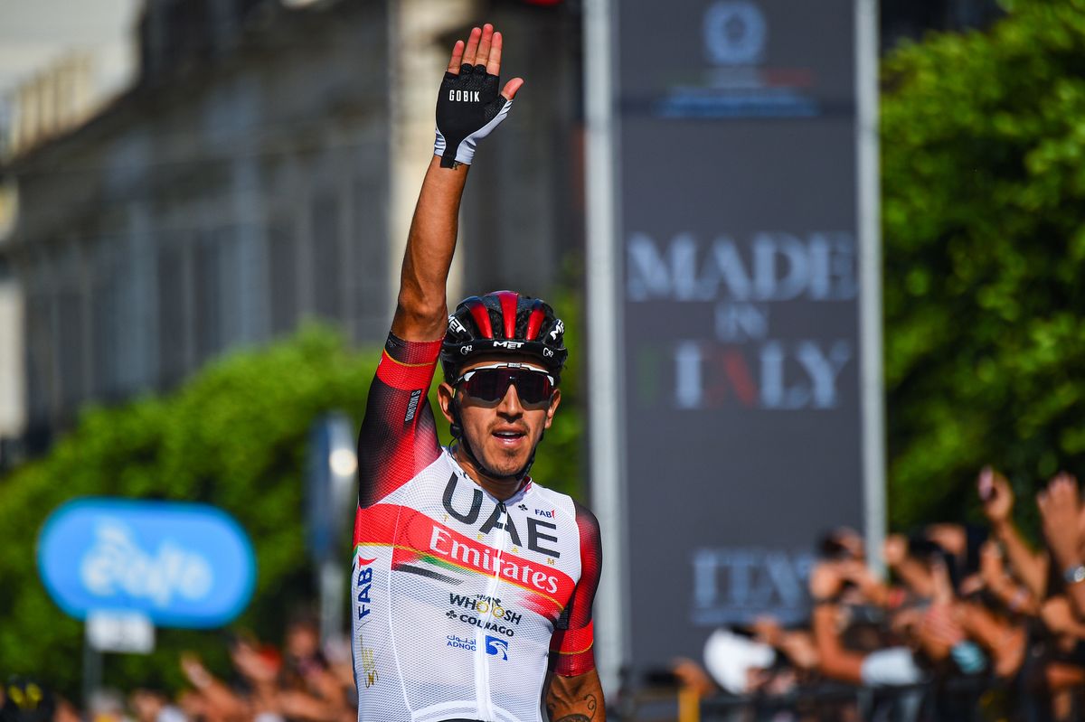 Juan Sebastian Molano of UAE Team Emirates wins stage 1 at Il Giro di Sicilia 2021