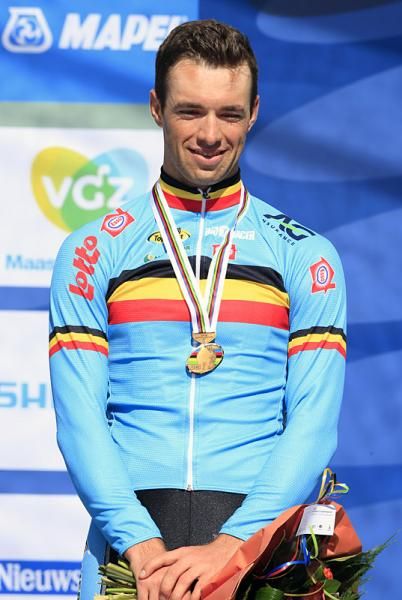 Bronze medalist Tom Van Asbroeck (Belgium) on the podium.