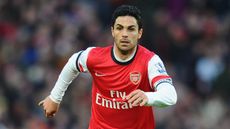 LONDON, ENGLAND - FEBRUARY 02:Mikel Arteta of Arsenal in action during the Barclays Premier League match between Arsenal and Crystal Palace at Emirates Stadium on February 2, 2014 in London, 