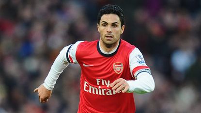 LONDON, ENGLAND - FEBRUARY 02:Mikel Arteta of Arsenal in action during the Barclays Premier League match between Arsenal and Crystal Palace at Emirates Stadium on February 2, 2014 in London, 