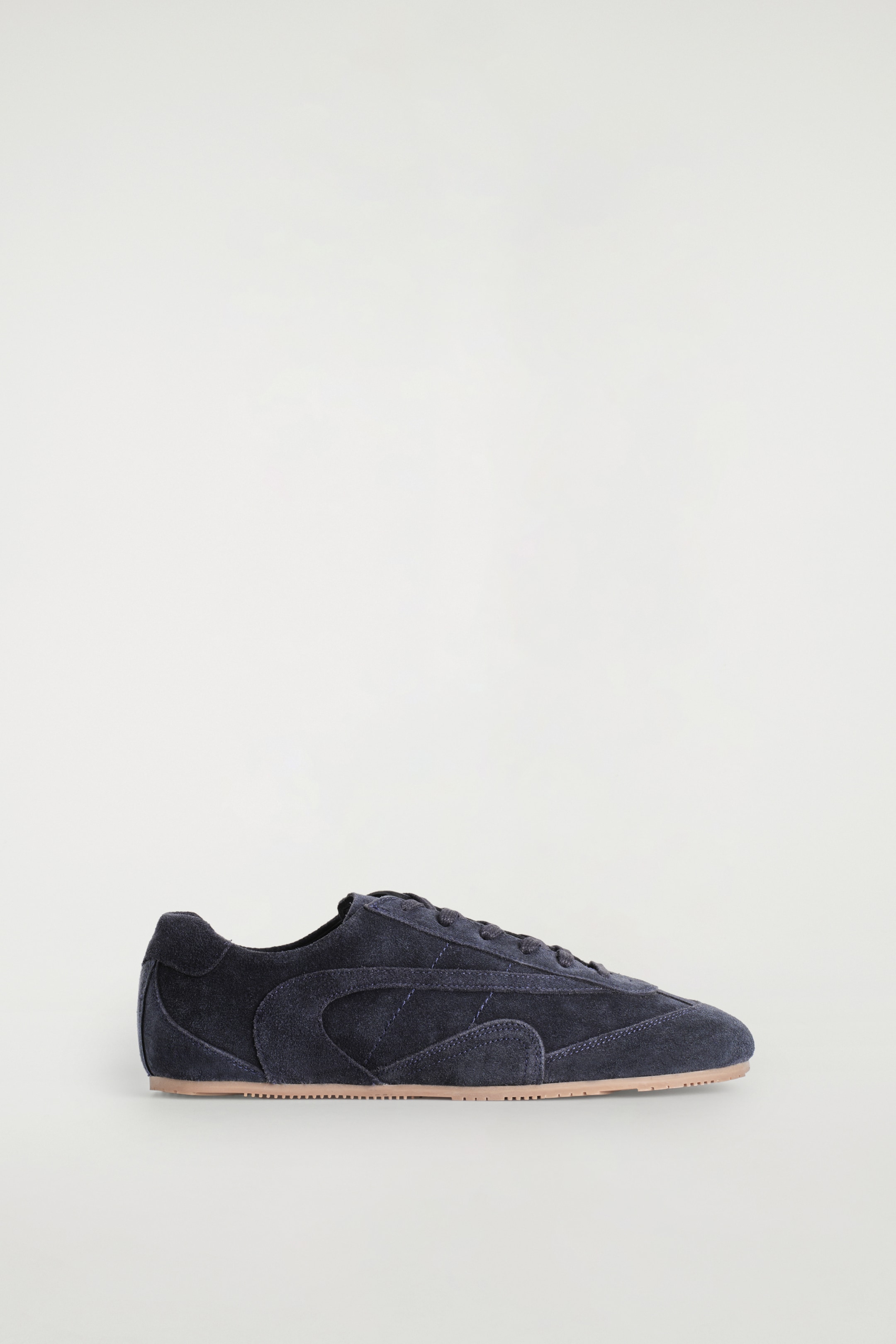 Minimal Suede Trainers - Steel Blue
