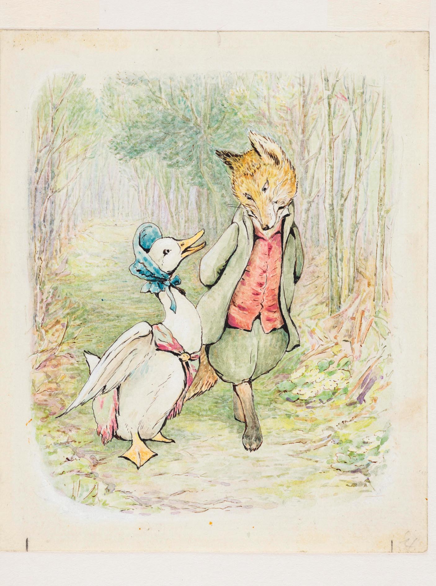 The Tale of Jemima Puddle-Duck artwork, 1908. Watercolour and ink on paper. ©National Trust images