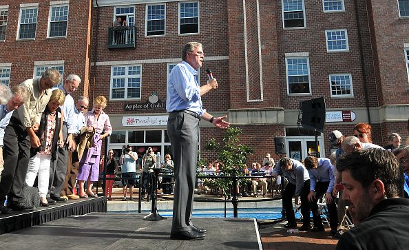 Jeb Bush speaks in Iowa in June