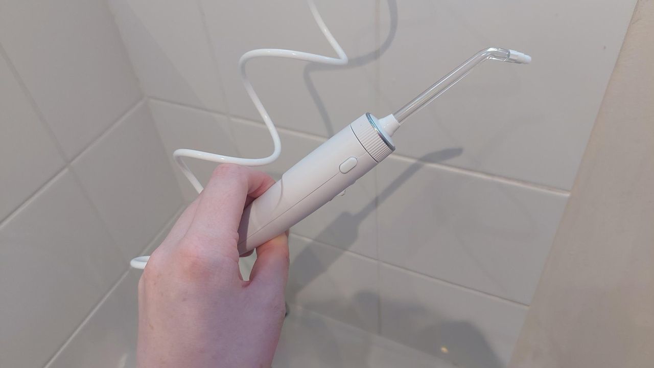 waterpik ultra water flosser being tested by Live Science contributor Lou Mudge