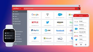 A graphic showing LastPass working on multiple devices