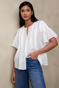 Banana Republic Ramie Pintuck Shirt $110 $90 | Banana Republic