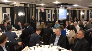 David Danto introduces the IMCCA's Lifetime Achievement Award winners at Monday night's IMCCA Collaboration Week New York Gala Opening Dinner. 