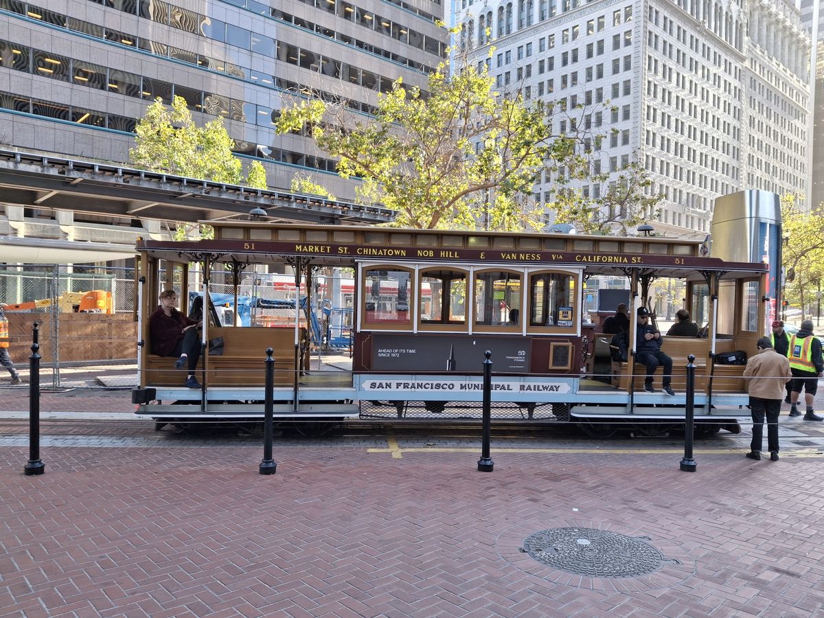 shot of a cable car shot by the Galaxy a35