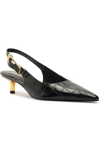 Ciara Slingback Pointed Toe Kitten Heel Pump