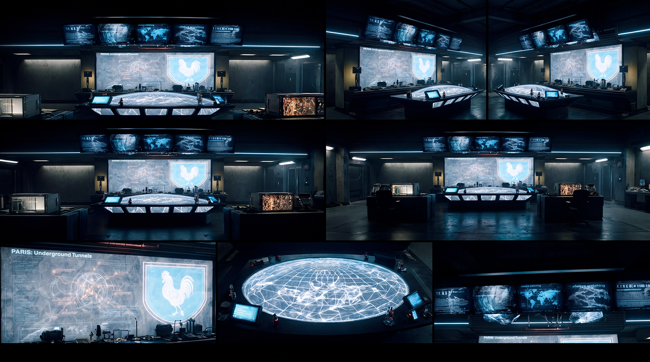 Catacombs AI film; sets from an AI film