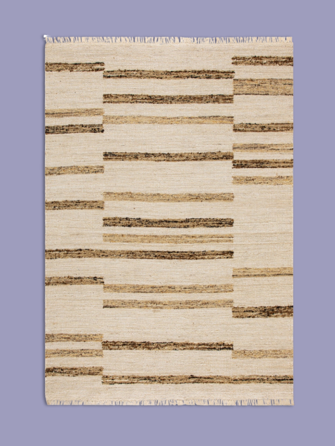 Daals, Noa Linear Cream Handwoven Wool Rug