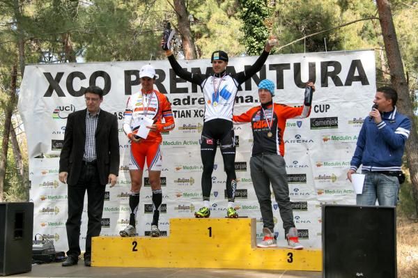 Elite men's podium at XCO Premantura