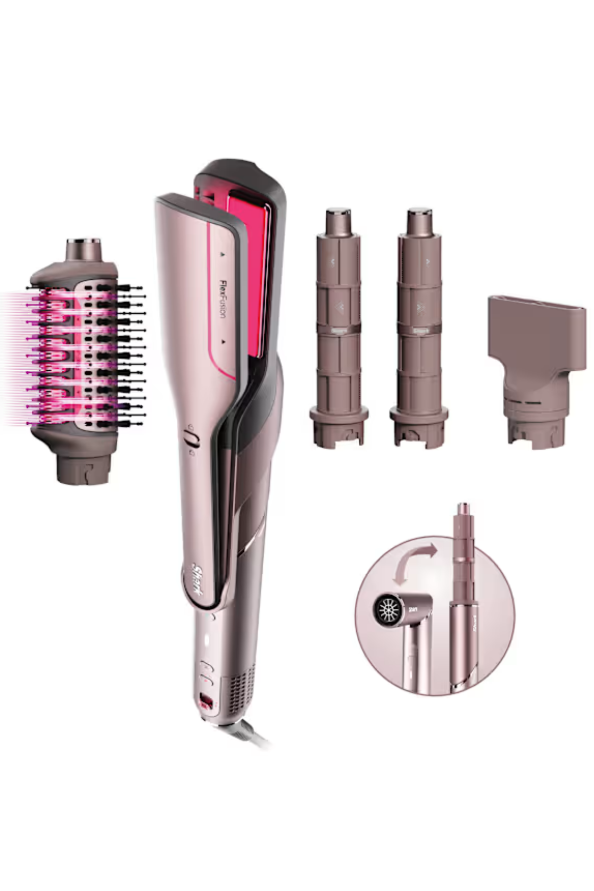Shark, Shark® Flexfusion™ 5 in 1 Air Styler Straightener + Brush Set 