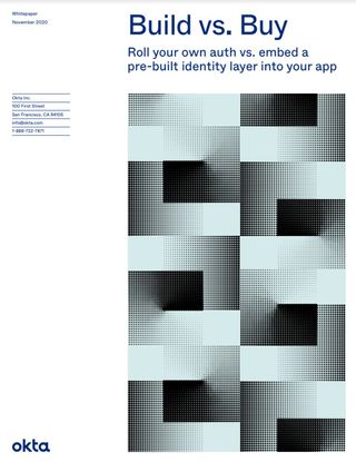 Whitepaper cover with title and black shaded square graphics