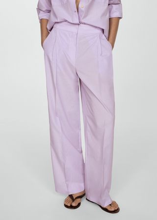 Wideleg Pleated Pants