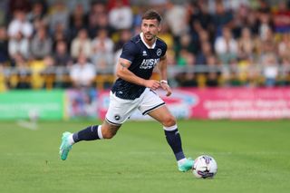 Millwall season preview 2023/24 Joe Bryan of Millwall during the pre-season friendly match between Sutton United and Millwall at Gander Green Lane on July 18, 2023 in Sutton, England. (