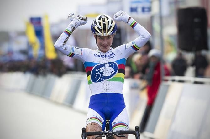 A victorious world champion Marianne Vos