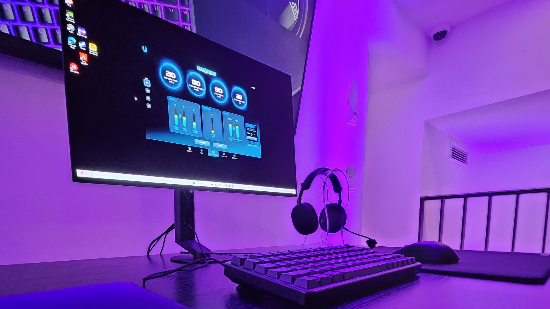 Sony Inzone monitor, keyboard, mouse, and headset on display at Gamescom 2025