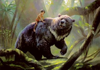 Michael Kutsche's Baloo was envisioned as a larger bear than how he appeared in the finished film