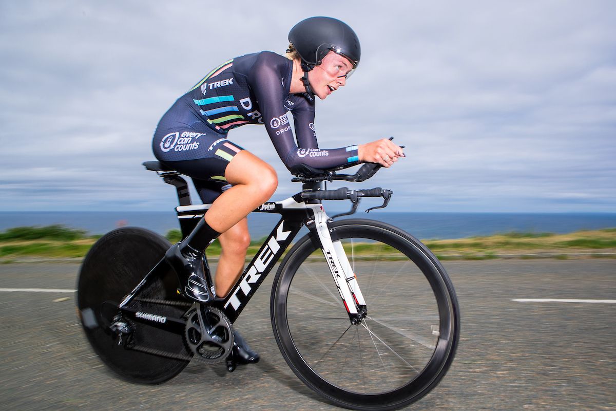 Anna Christian on her way to the under 23 title