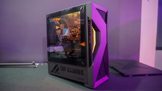 Asus TUF Gaming T500gaming PC on table