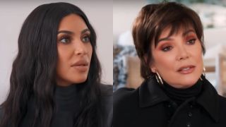 screenshots of Kim Kardashian and Kris Jenner from Keeping Up with the Kardashians