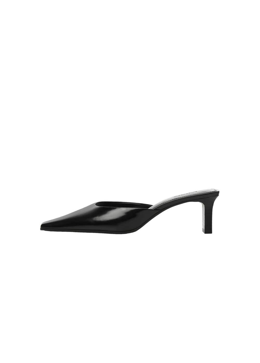 Pointed-toe leather slingback shoes - Women