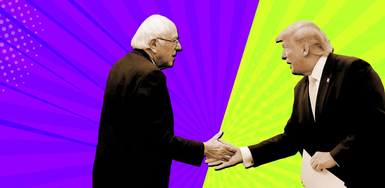 President Trump and Bernie Sanders.