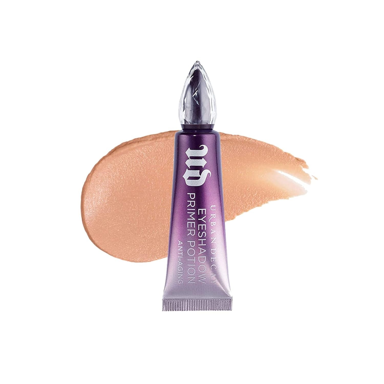 URBAN DECAY, Urban Decay Anti-Aging Eyeshadow Primer Potion (travel Size), Nude Eye Primer, Improves Look of Fine Lines & Texture, Smooths & Preps Eyelid Base for Vibrant Color, Crease-Free Eye Makeup - 0.16 Fl Oz