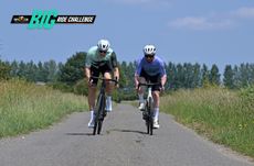 Big Ride Challenge riding image and logo