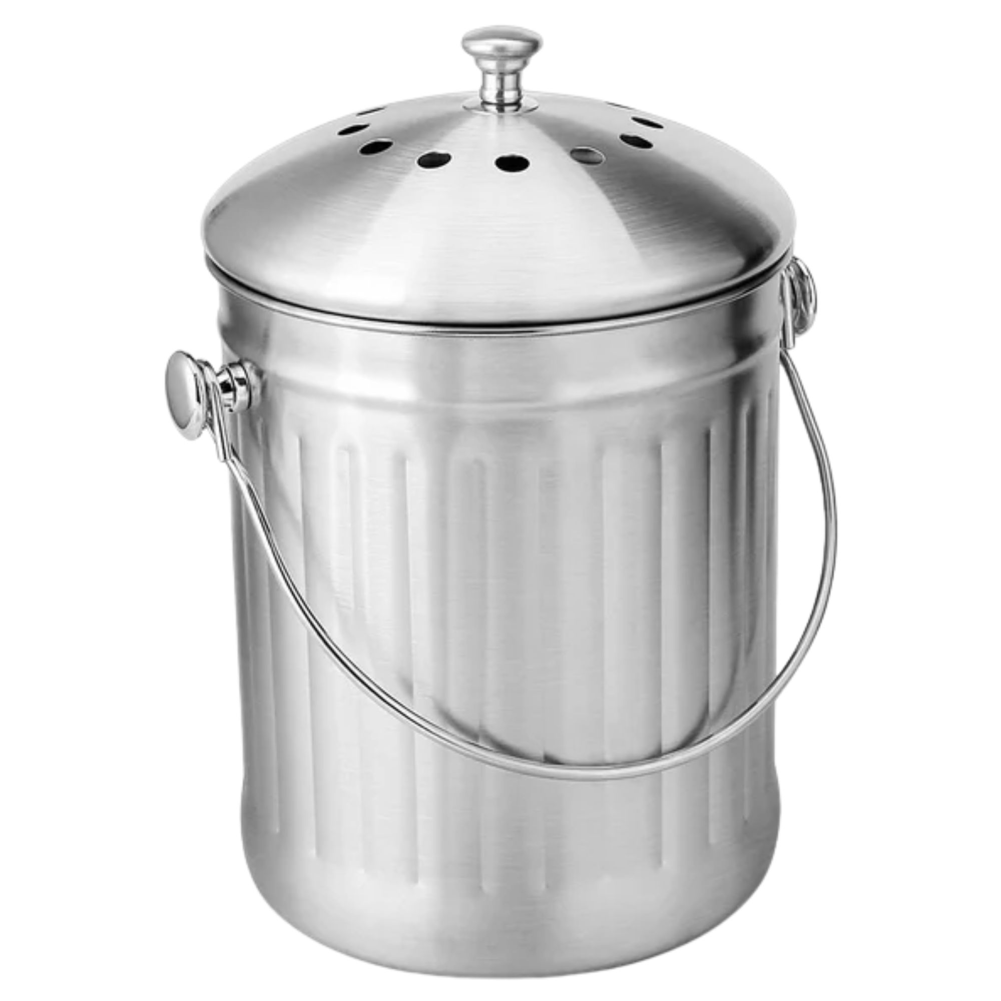 Silver compost bin