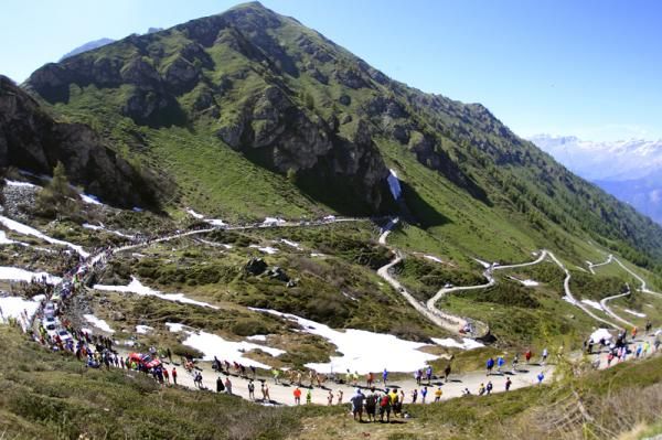 A stunning backdrop for the last day in the mountains in this year's Giro d'Italia
