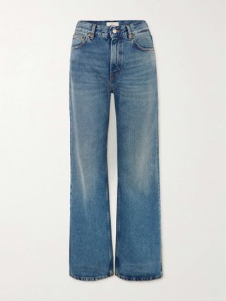 Korea High-Rise Wide-Leg Jeans