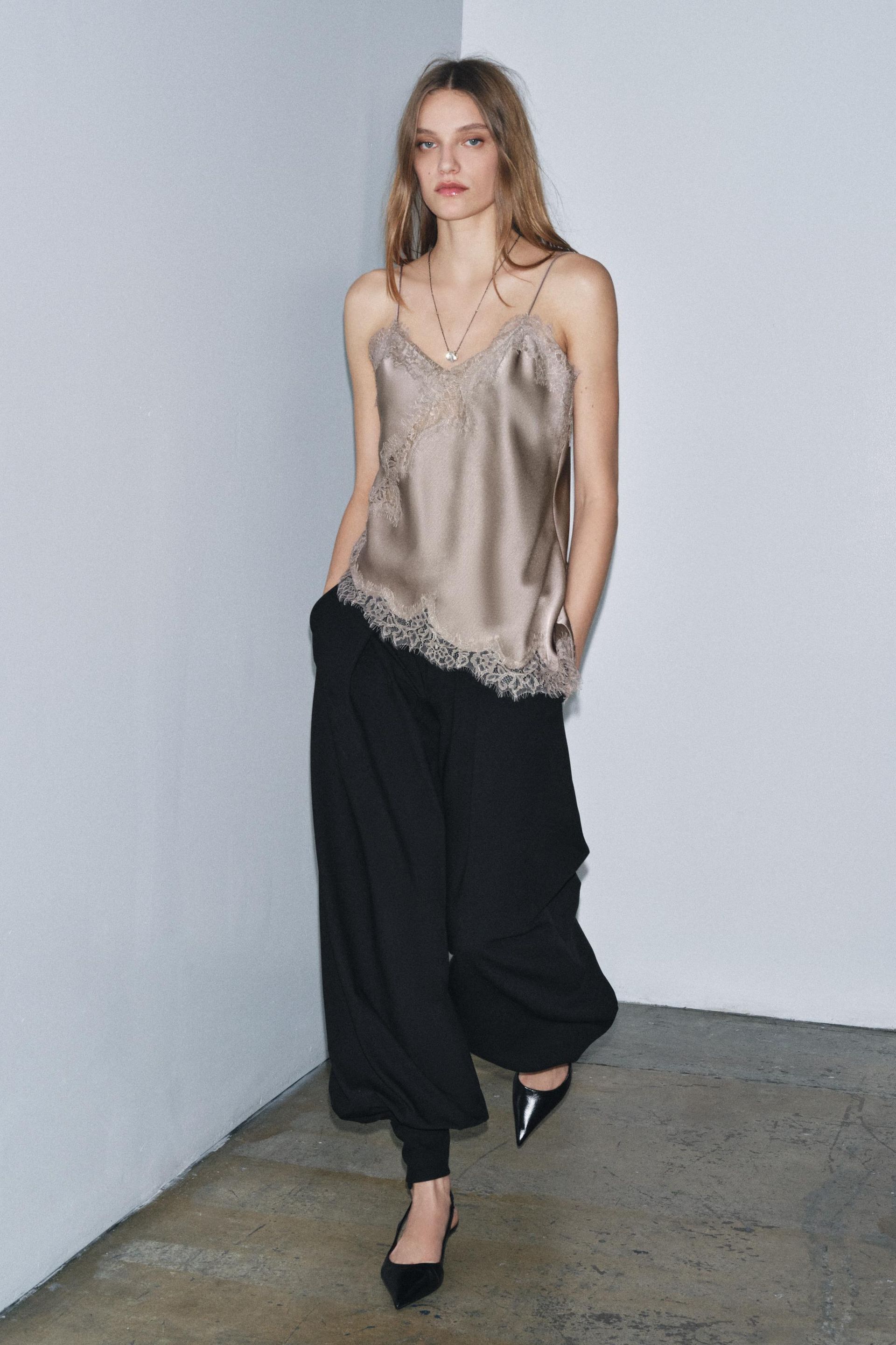 Zw Collection Lace Camisole Top