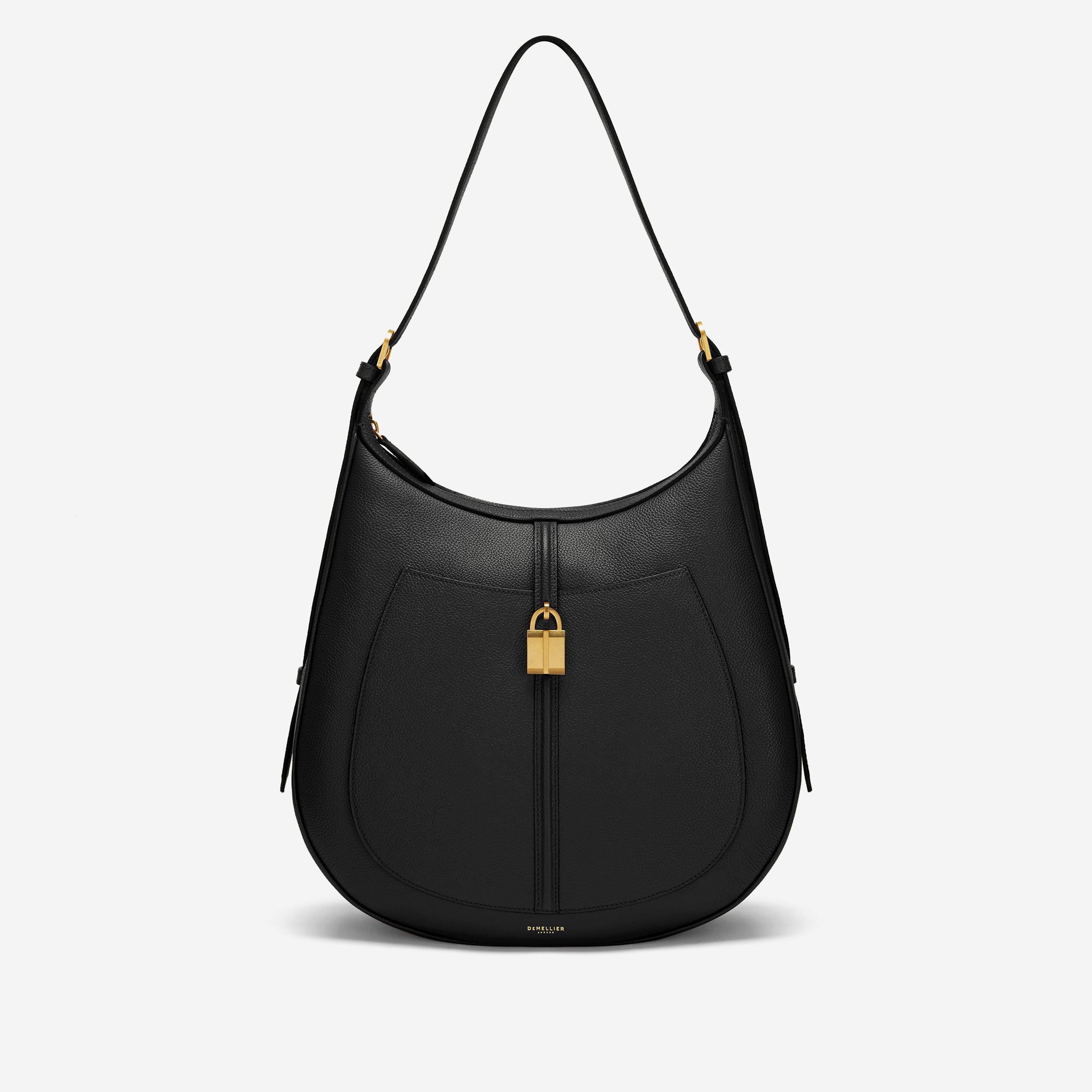 The Siena Hobo | Black Small Grain | Demellier
