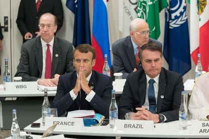 France's Emmanuel Macron and Brazil's Jair Bolsonaro