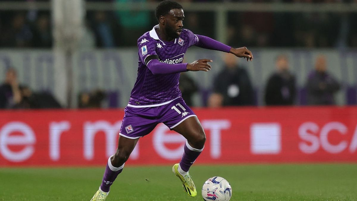 Nanitamo Jonathan Ikoné of ACF Fiorentina in action in Serie A ahead of the Coppa Italia clash between Fiorentina vs Atalanta