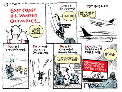 Editorial cartoon winter weather