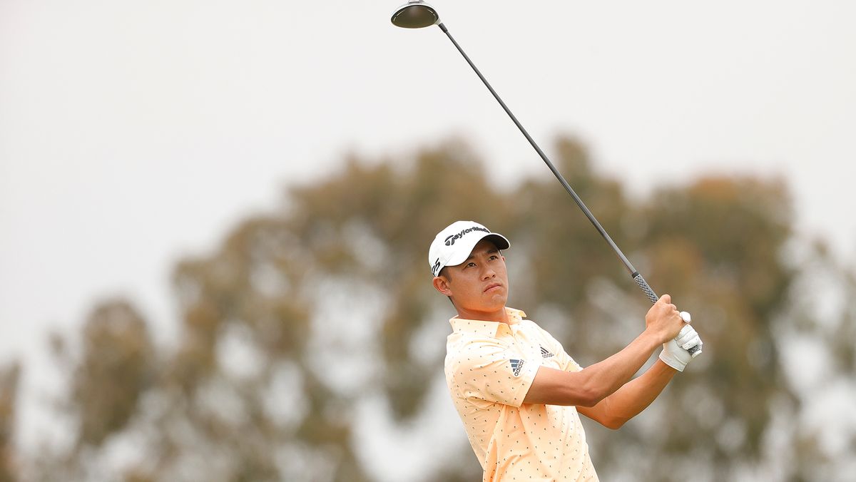 Collin Morikawa of the U.S. plays his shot from the second tee during the second round of the 2021 U.S. Open at Torrey Pines Golf Course (South Course) on June 18, 2021 in San Diego, California.