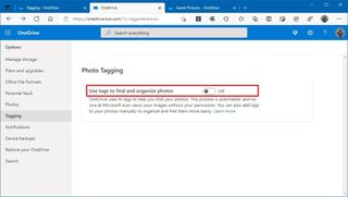Onedrive picture tagging option disabled