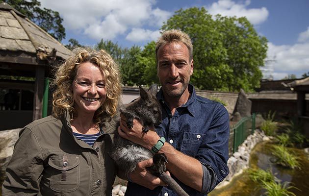 Animal Park - Kate Humble and Ben Fogle with a baby wallaby